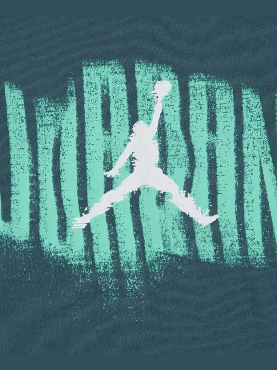 Детская футболка с круглым вырезом для мальчиков (2T-4T) Jordan — изображение 3 из 3, зеленый