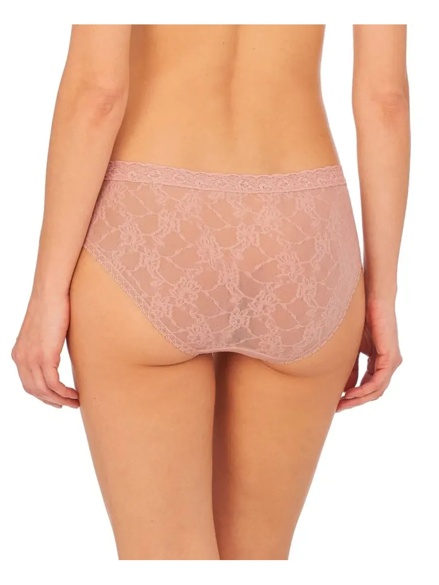 Комплект из двух женских кружевных трусиков Bliss Allure One Lace Girl Natori — изображение 4 из 4, розовый бежевый