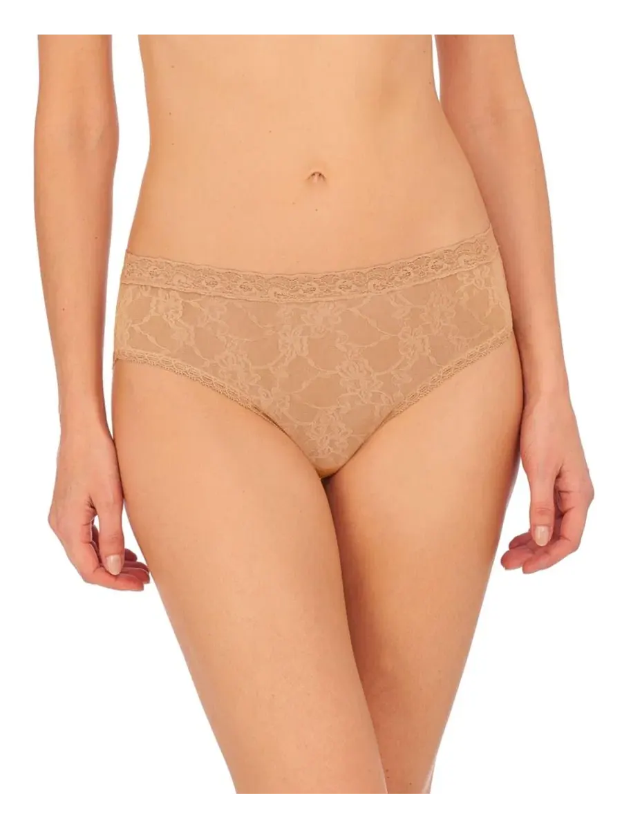 Комплект из двух женских кружевных трусиков Bliss Allure One Lace Girl Natori — изображение 2 из 4, кофе