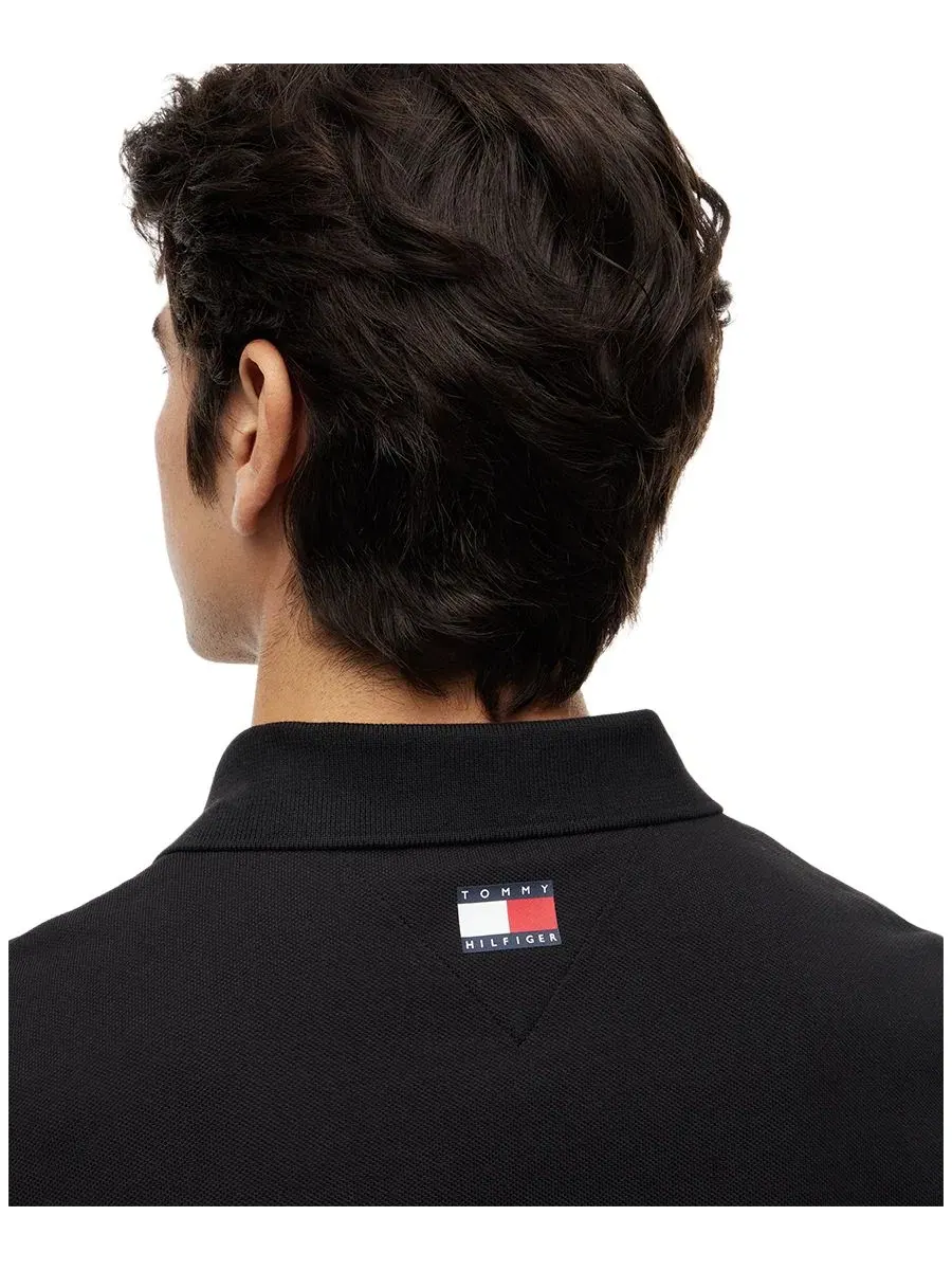 Мужская поло-рубашка с логотипом Cadillac F1 Tommy Hilfiger — изображение 4 из 5, черный
