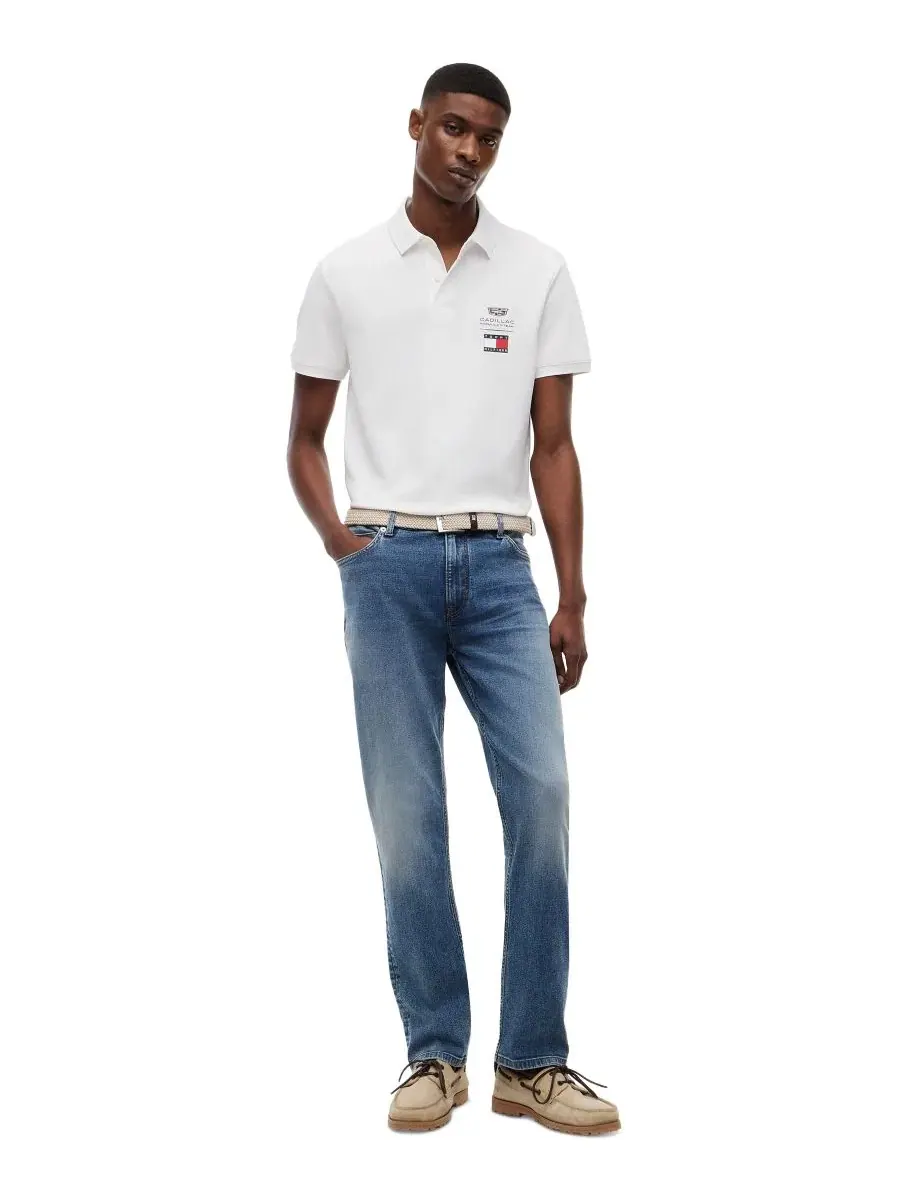 Мужская поло-рубашка с логотипом Cadillac F1 Tommy Hilfiger — изображение 2 из 4, белый