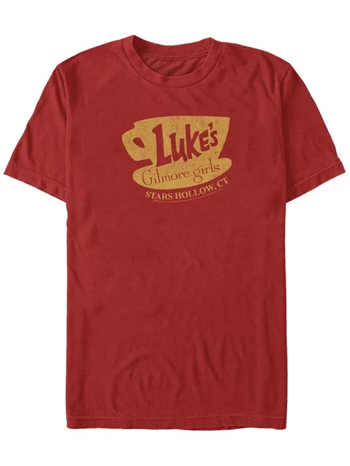 Мужская футболка Gilmore Girls Lukes с короткими рукавами и потертостями Fifth Sun — изображение 1 из 1, красный