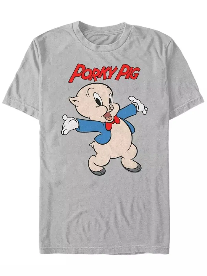 Мужская футболка с коротким рукавом Looney Tunes Porky Pig Fifth Sun — изображение 1 из 1