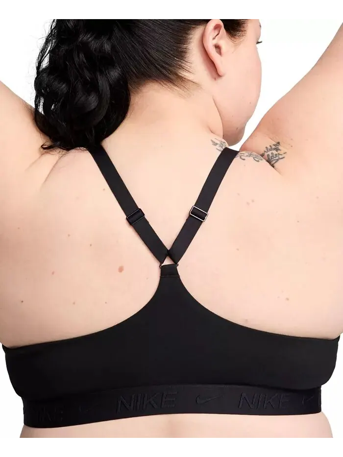 Спортивный бюстгальтер Indy Low Impact с подкладкой Plus Size Nike — изображение 5 из 7, черный/черный