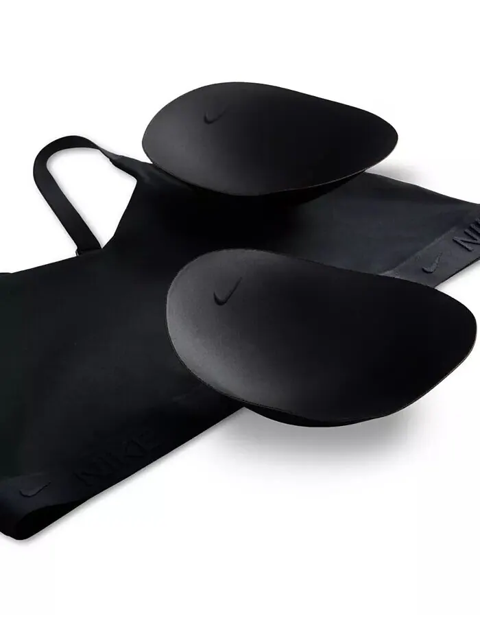 Спортивный бюстгальтер Indy Low Impact с подкладкой Plus Size Nike — изображение 7 из 7, черный/черный