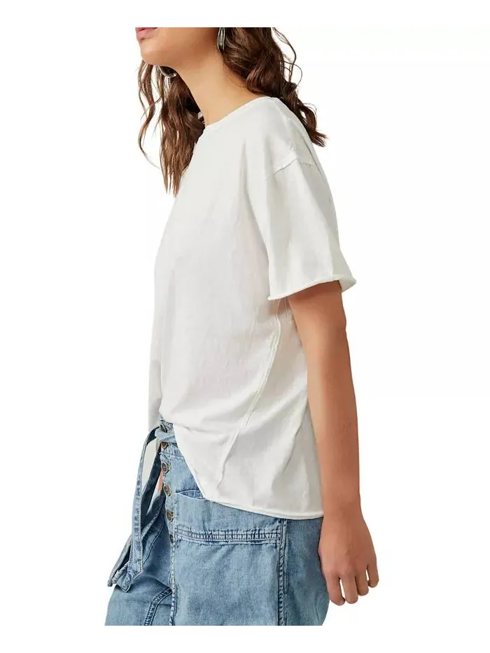 Женская футболка Nina из хлопка Free People — изображение 3 из 4, белый