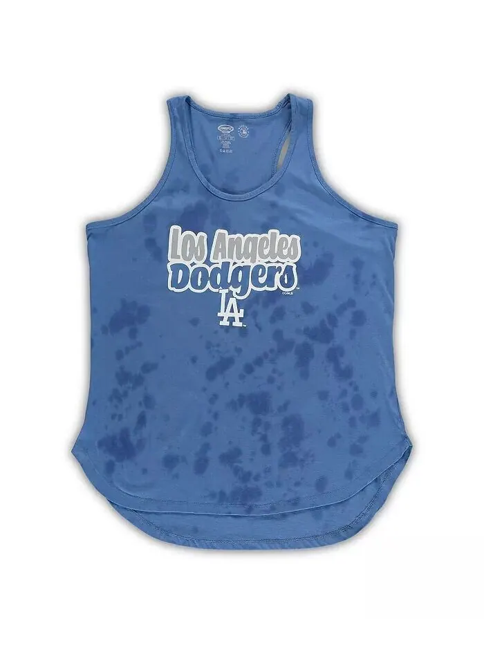 Женский комплект для сна с майкой и шортами размера плюс Royal Los Angeles Dodgers Concepts Sport — изображение 2 из 3
