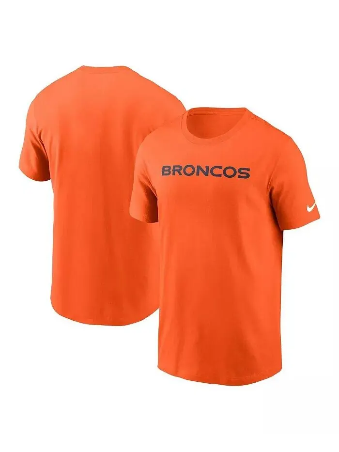 Мужская оранжевая футболка с надписью Denver Broncos Primetime Essential Nike — изображение 1 из 3