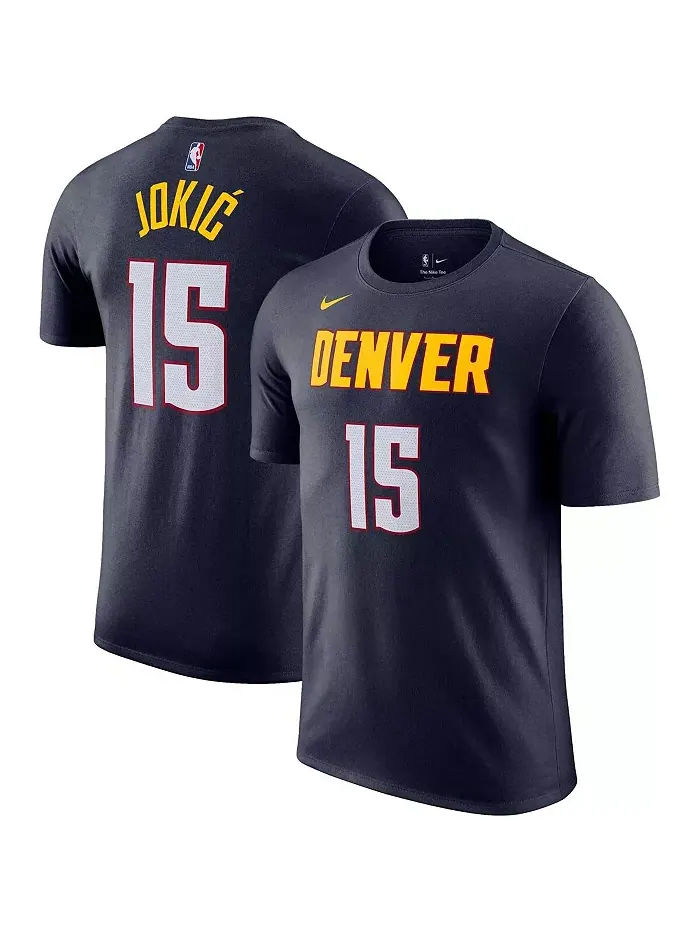 Мужская футболка Nikola Jokic Denver Nuggets Icon 2022–23 с именем и номером — изображение 1 из 3, синий
