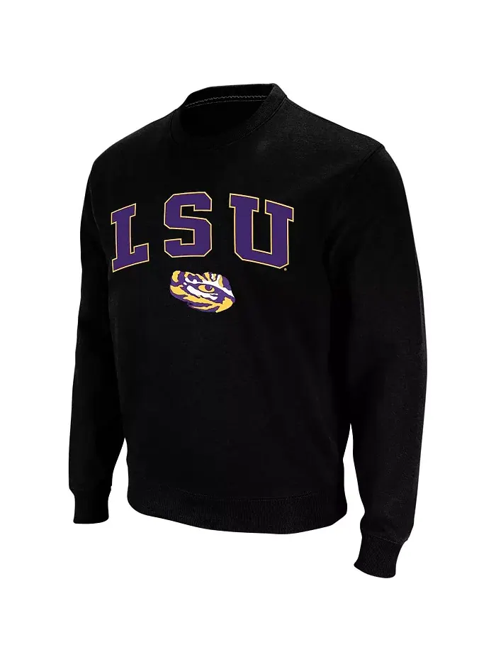 Мужской свитшот LSU Tigers с арочным логотипом Colosseum — изображение 5 из 7, серый