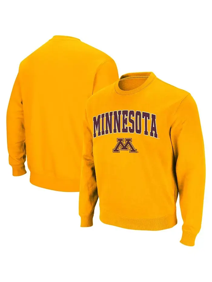 Мужской свитшот с круглым вырезом Minnesota Golden Gophers с аркой и логотипом Colosseum — изображение 1 из 4, темно-серый