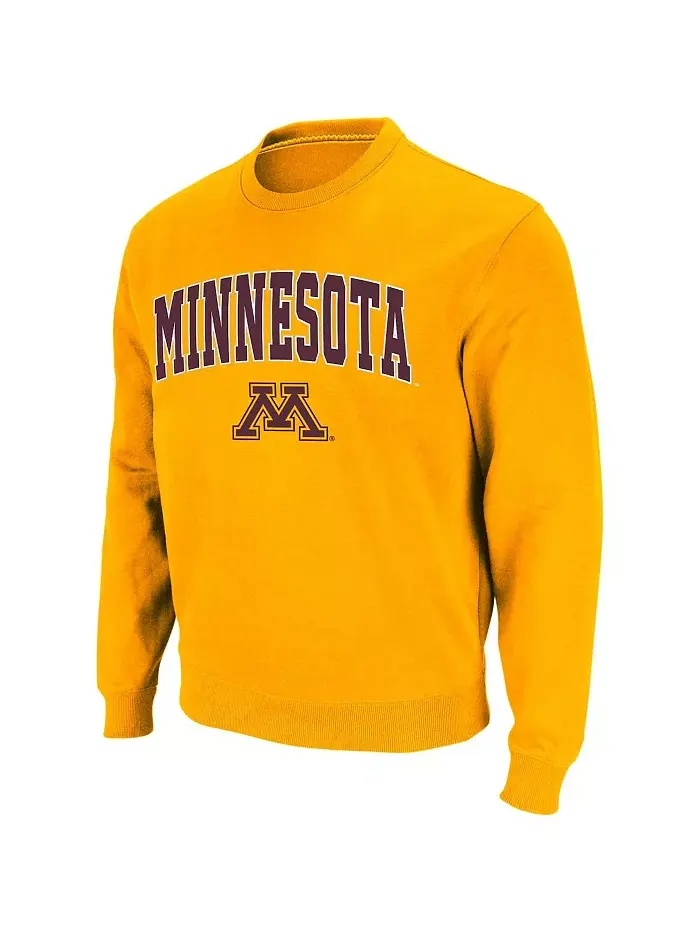 Мужской свитшот с круглым вырезом Minnesota Golden Gophers с аркой и логотипом Colosseum — изображение 5 из 7, белый