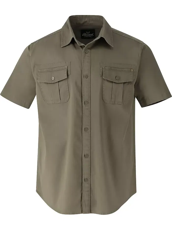 Мужская рубашка с коротким рукавом Utility Button Up Thorogood — изображение 1 из 5, зеленый