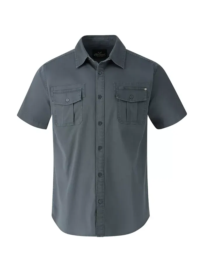 Мужская рубашка с коротким рукавом Utility Button Up Thorogood — изображение 1 из 5, серый