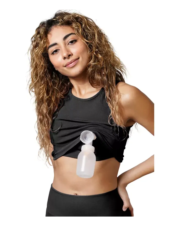 Бюстгальтер-трансформер Maternity Sublime Hands-Free Pumping Longline Bra Busty Kindred Bravely — изображение 1 из 2, черный