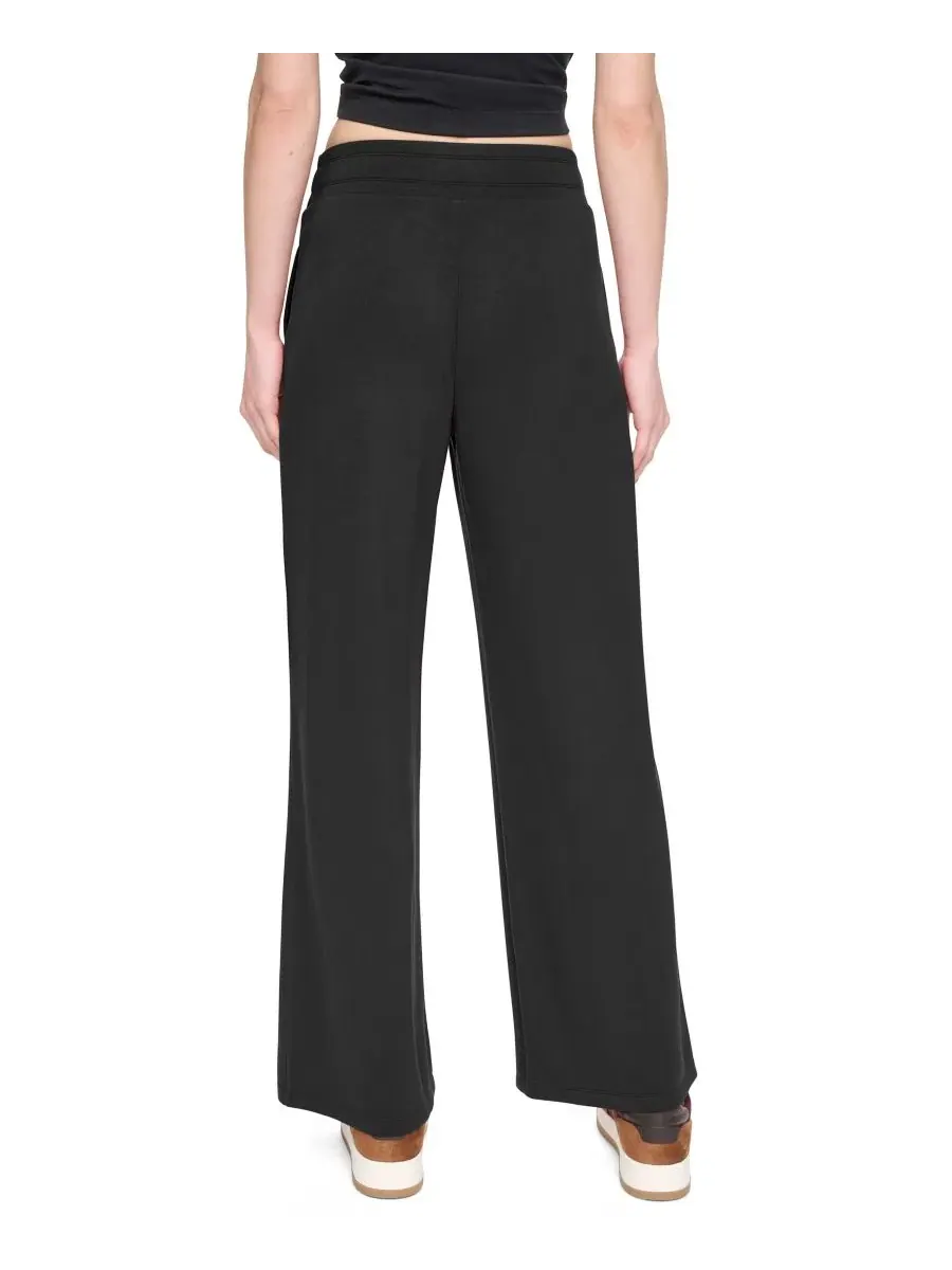 Брюки широкие с защипами High-Rise Wide-Leg Pant with Pintucks DKNY Sport — изображение 6 из 6, черный