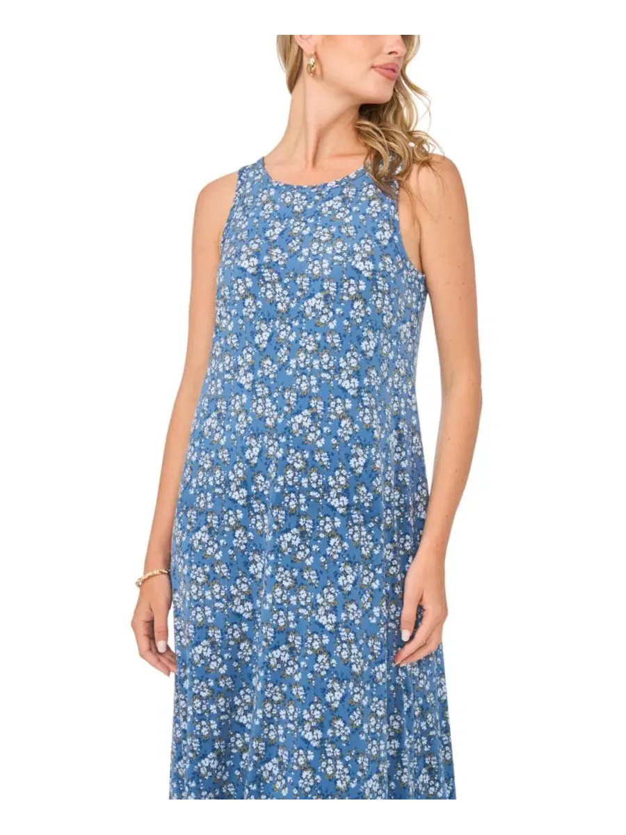Макси-платье с цветочным принтом и вырезом Vince Camuto — изображение 2 из 4