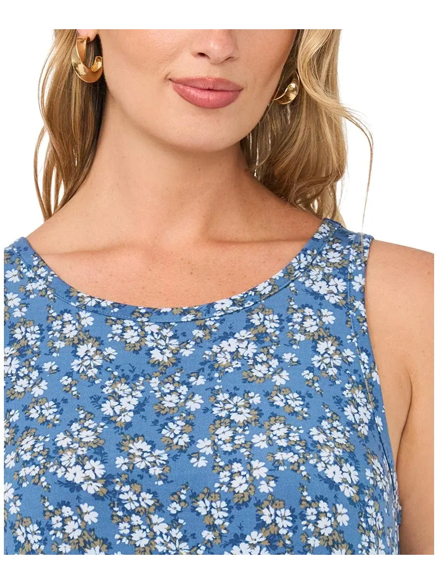 Макси-платье с цветочным принтом и вырезом Vince Camuto — изображение 3 из 4