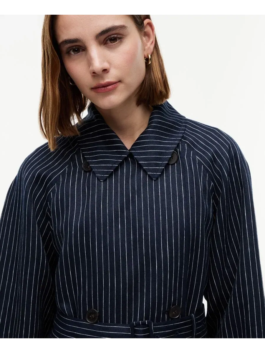 Женский тренч в полоску с свитером и брюками Tommy Hilfiger — изображение 6 из 7, темно-синий