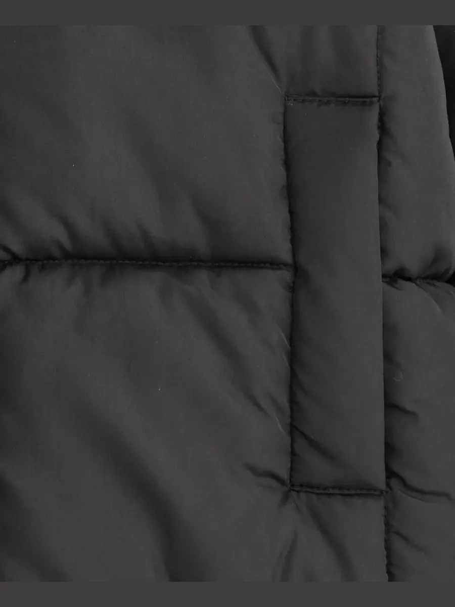 Детская куртка-пуховик с капюшоном и шарфом, Box Quilt S Rothschild & CO — изображение 2 из 3, черный