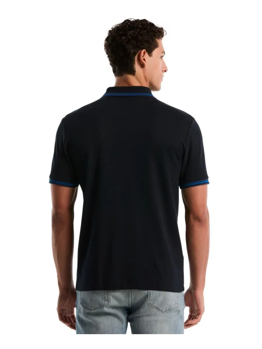 Мужское поло из хлопка с коротким рукавом, Slim Fit Original Penguin — изображение 5 из 5, сапфировый