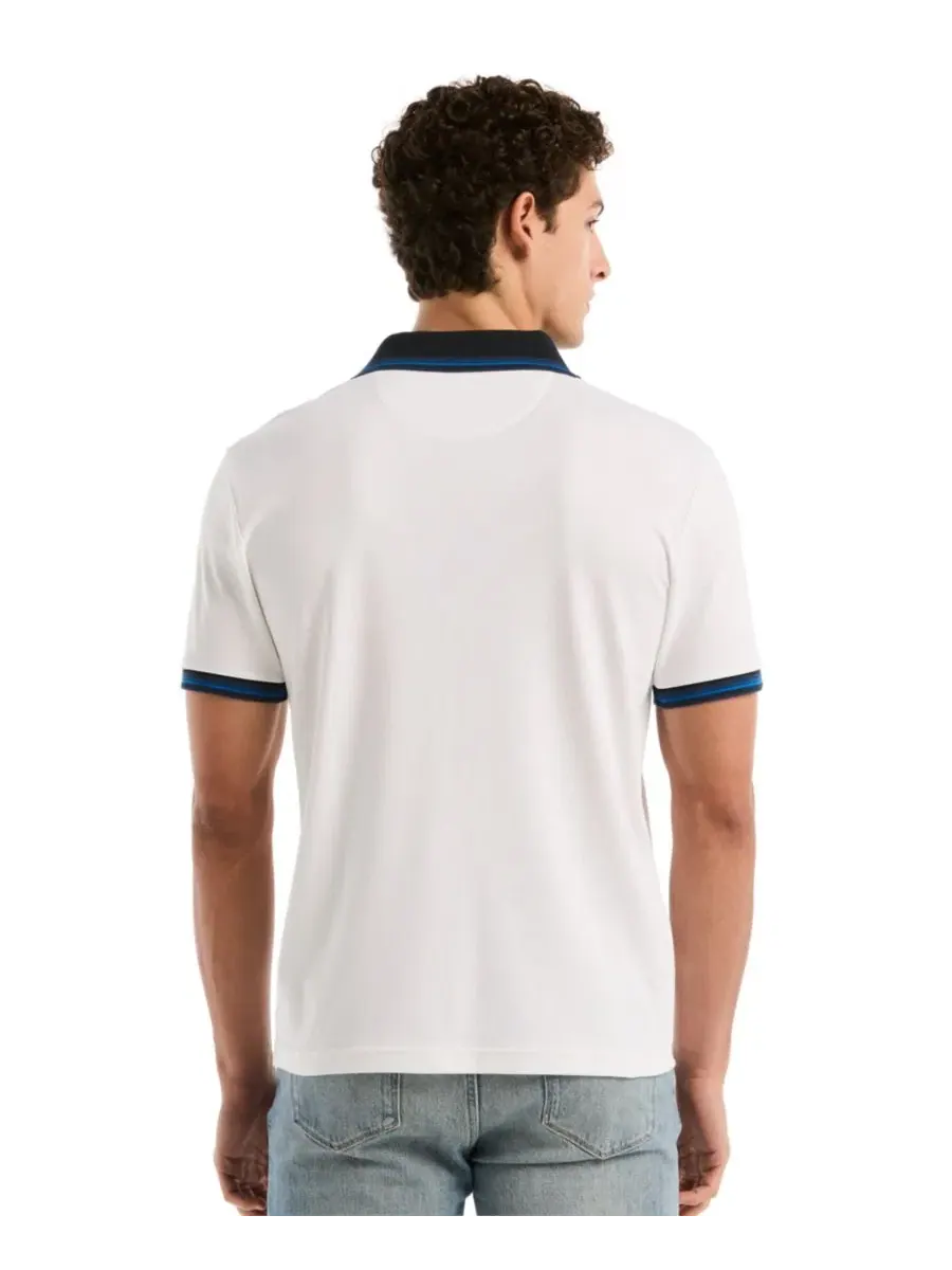 Мужское поло из хлопка с коротким рукавом, slim fit Original Penguin — изображение 5 из 5, яркий белый