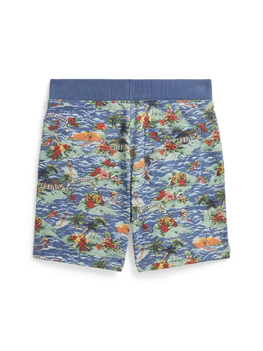 Шорты с тропическим принтом Surf Club Blue Polo Ralph Lauren — изображение 2 из 2, синий