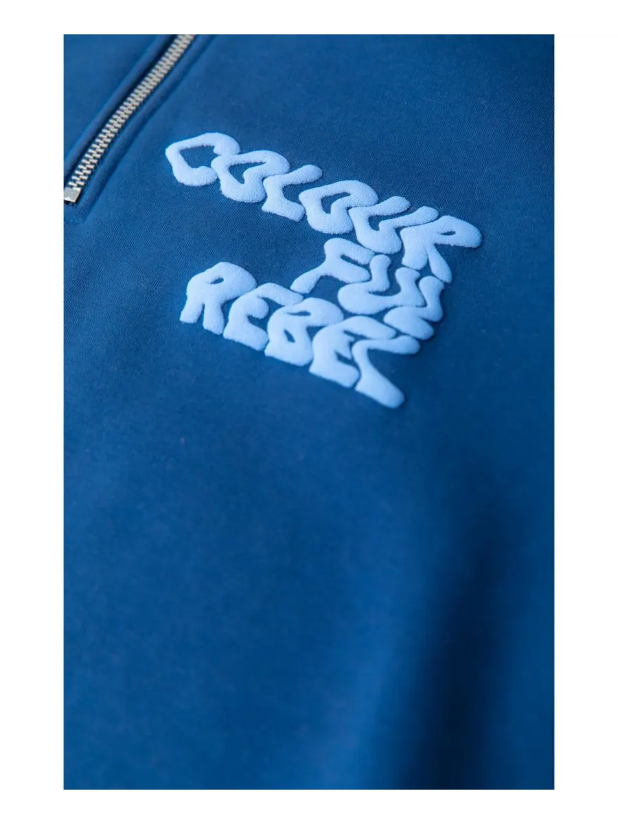 Женская толстовка Uni Logo Wave Relaxed Zip Colourful Rebel — изображение 4 из 4, синий