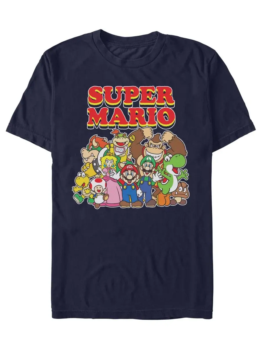 Футболка с принтом Retro Bros Nintendo Super Mario Fifth Sun — изображение 1 из 3, темно-синий