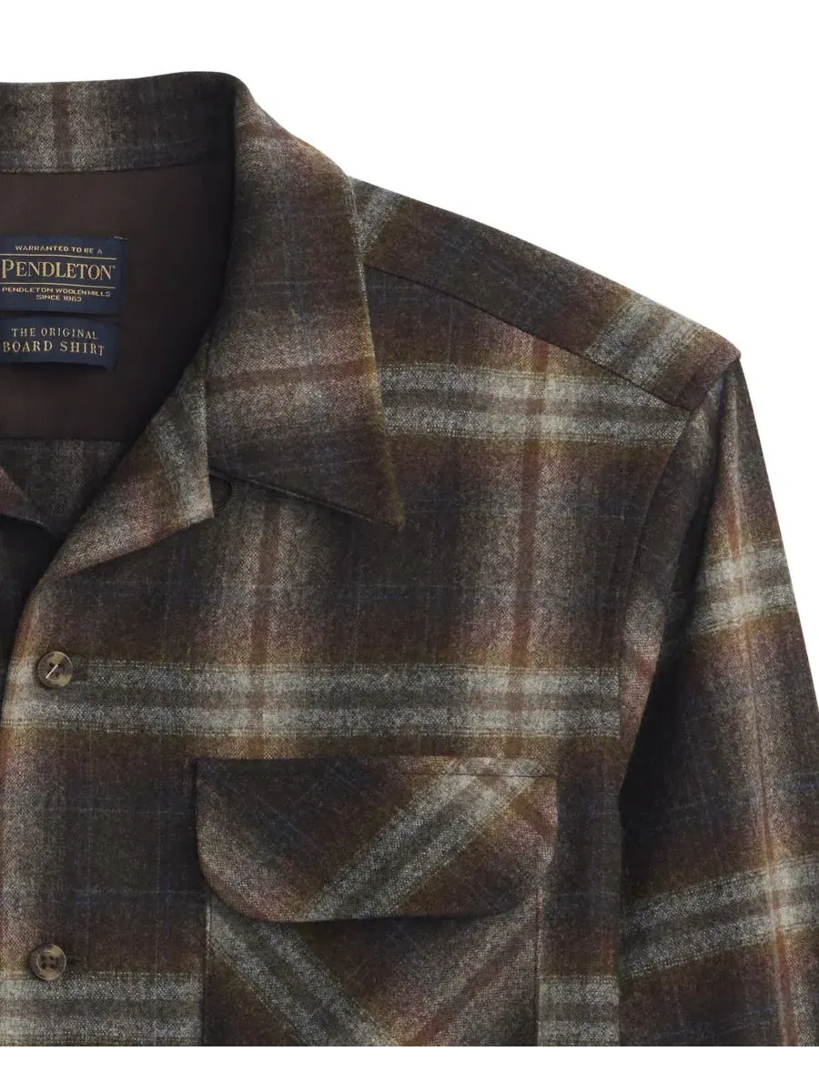 Рубашка с длинным рукавом и воротником-стойкой Pendleton — изображение 3 из 3, серый мульти