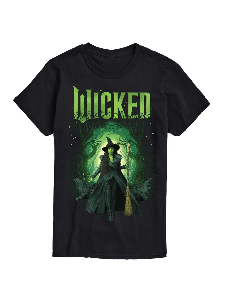 Мужская футболка с коротким рукавом Wicked Part 2 с графическим принтом Лес Эльфабы AIRWAVES — изображение 1 из 3, черный