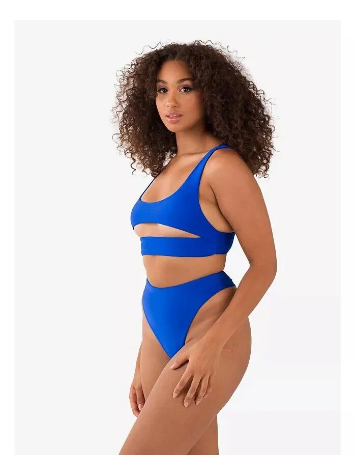 Женский бикини-топ Lucky и трусики-стринги Wish Thong MBM Swim — изображение 1 из 1, синий