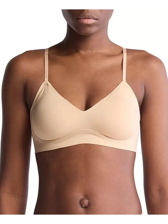 Женский бюстгальтер-бралетт Invisibles Gel Wire Lightly Linen QF7142 Calvin Klein — изображение 1 из 4, нюд