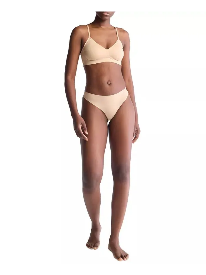 Женский бюстгальтер-бралетт Invisibles Gel Wire Lightly Linen QF7142 Calvin Klein — изображение 4 из 4, нюд
