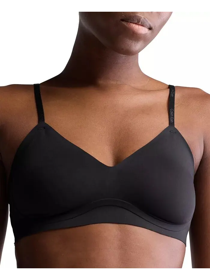 Женский бюстгальтер-бралетт Invisibles Gel Wire Lightly Linen QF7142 Calvin Klein — изображение 1 из 4, черный