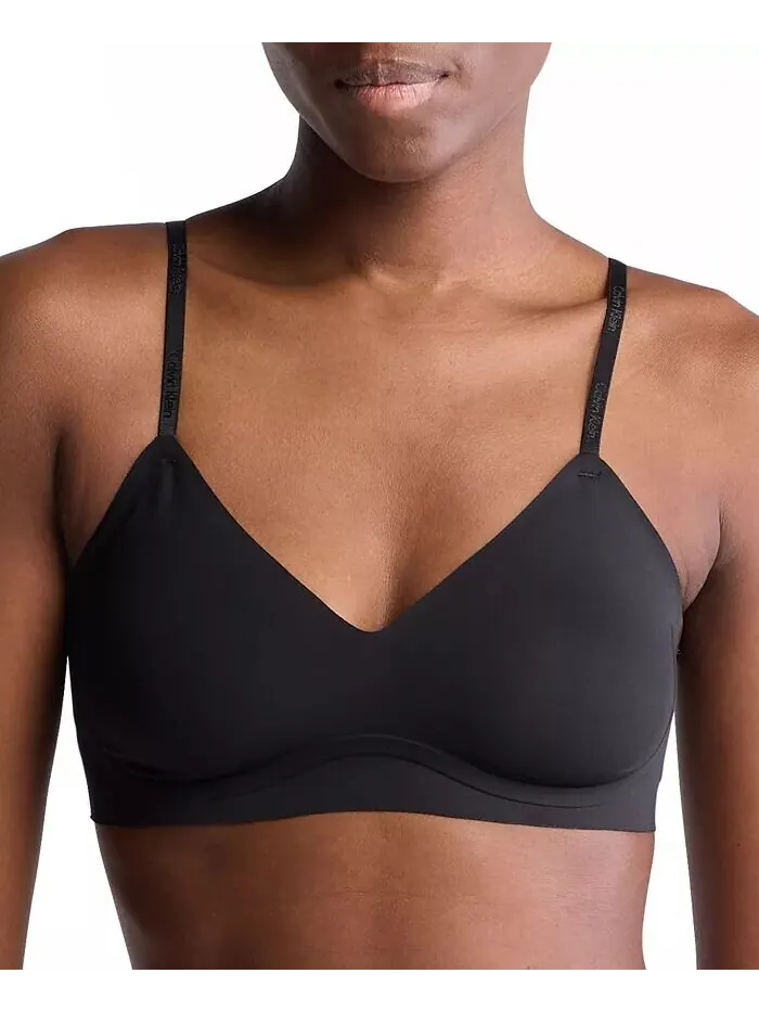 Женский бюстгальтер-бралетт Invisibles Gel Wire Lightly Linen QF7142 Calvin Klein — изображение 2 из 4, черный