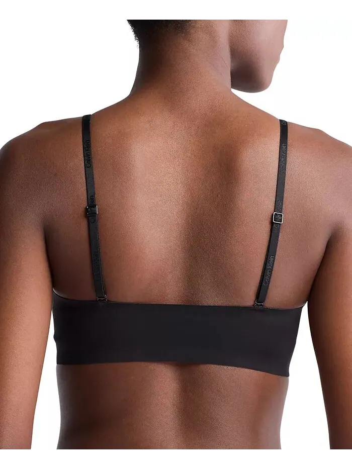 Женский бюстгальтер-бралетт Invisibles Gel Wire Lightly Linen QF7142 Calvin Klein — изображение 4 из 4, черный