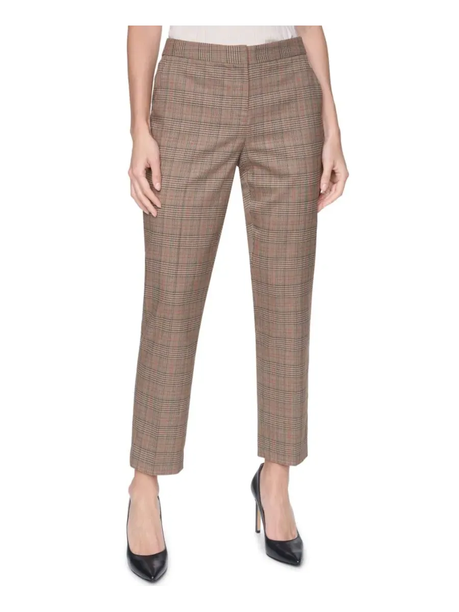 Женские брюки-чинос с принтом Mid-Rise Ankle Tommy Hilfiger — изображение 1 из 7, мульти