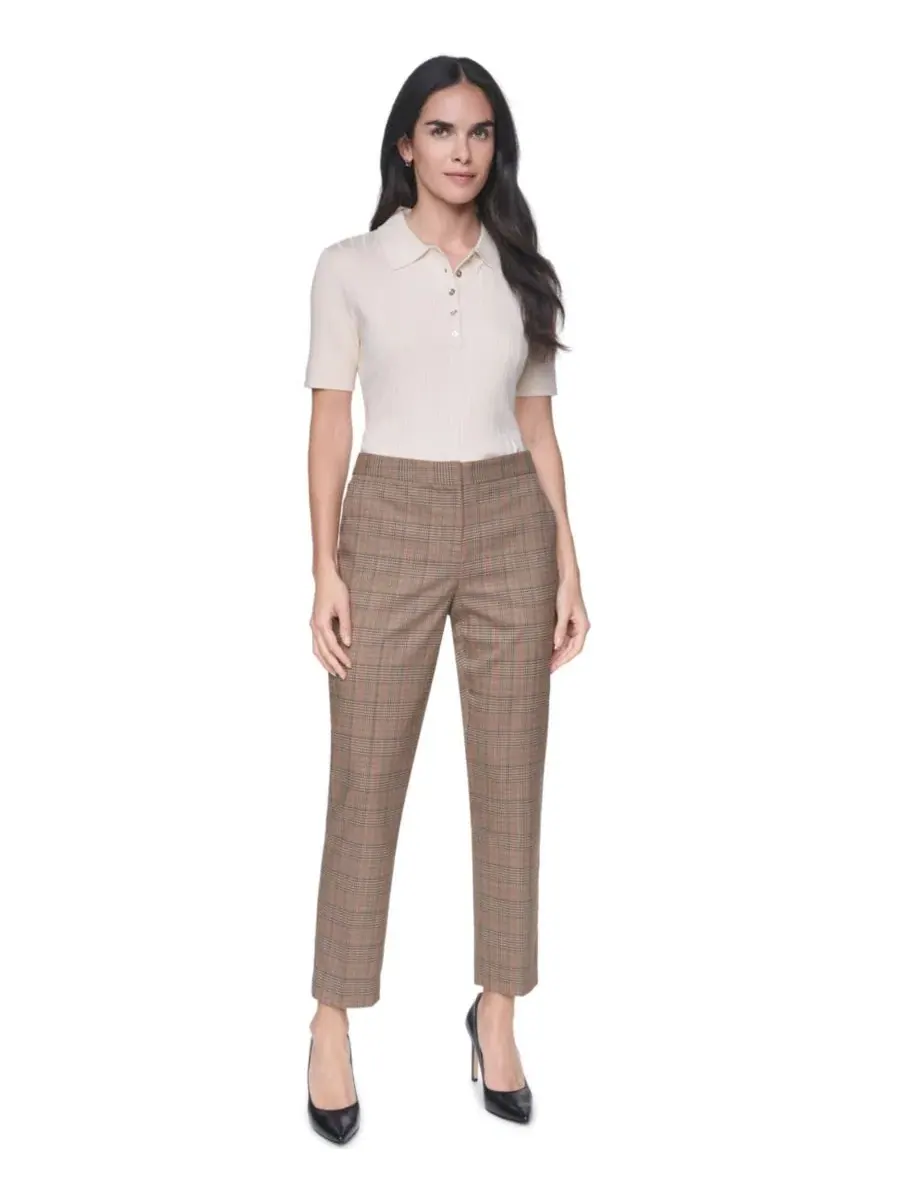 Женские брюки-чинос с принтом Mid-Rise Ankle Tommy Hilfiger — изображение 2 из 7, мульти