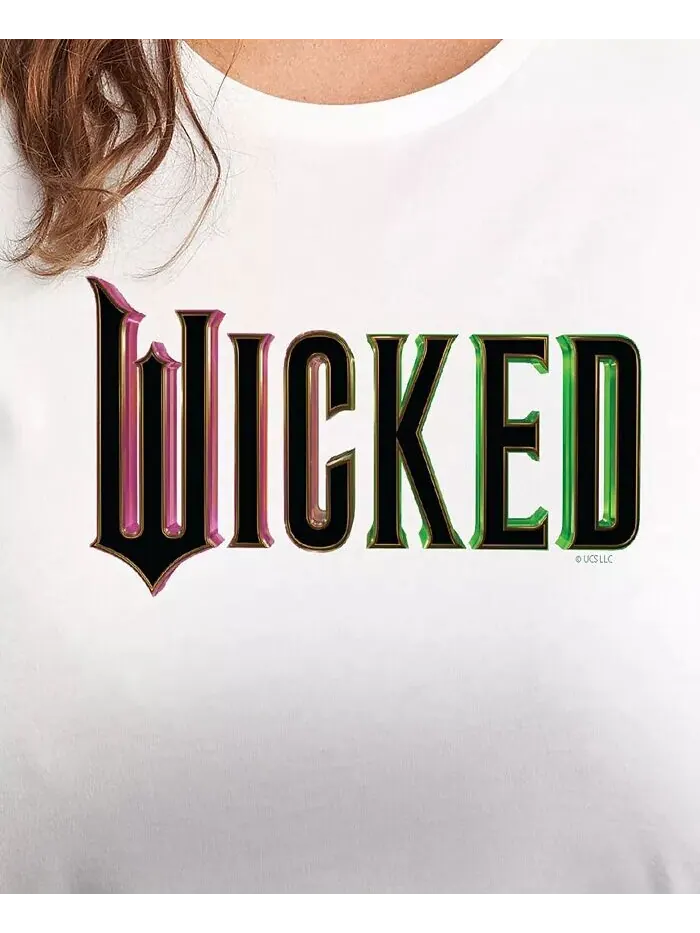 Футболка большого размера Wicked Elphaba Theatrical Logo Graphic Hybrid Apparel — изображение 3 из 3, белый