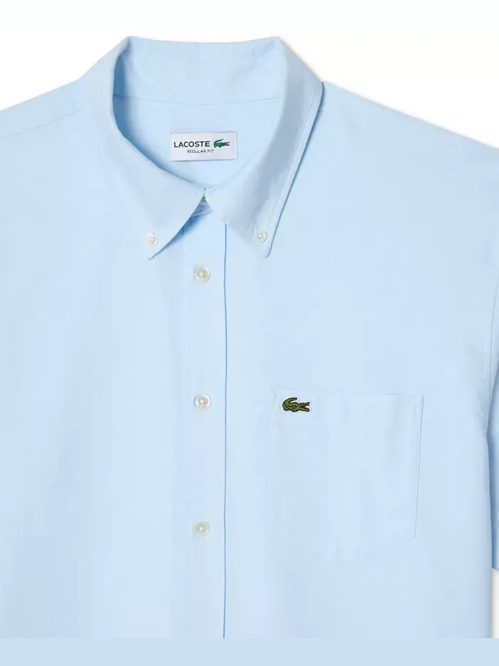 Рубашка мужская Lacoste, оксфордский крой — изображение 2 из 3, белый