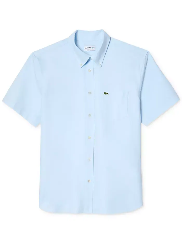 Рубашка мужская Lacoste, оксфордский крой — изображение 3 из 3, белый