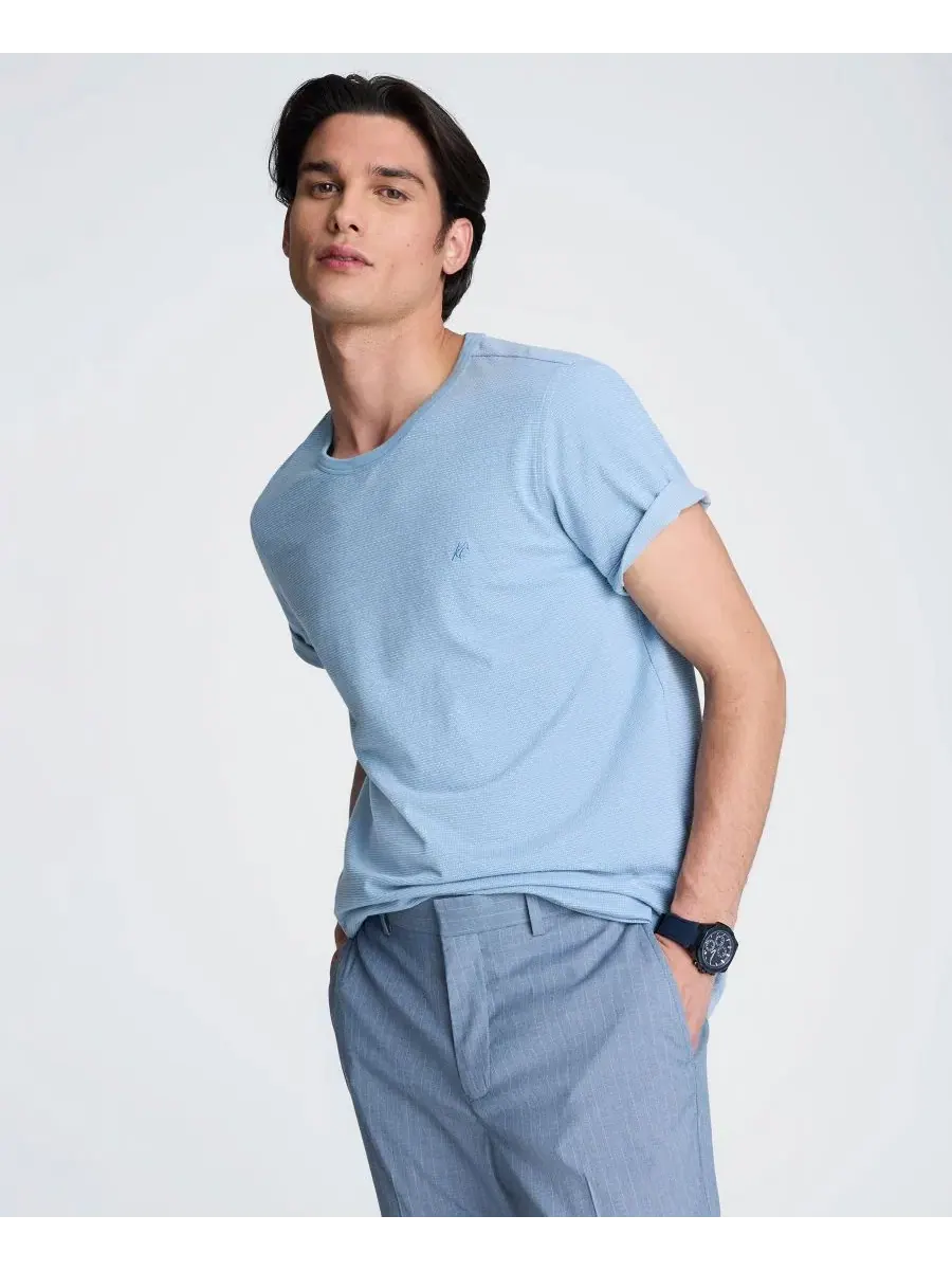 Мужская приталенная футболка с круглым вырезом Kenneth Cole