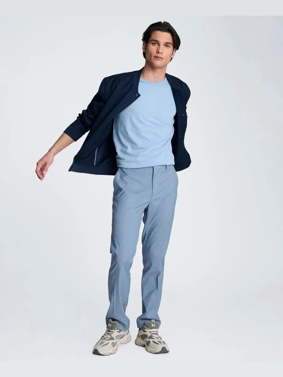 Мужская приталенная футболка с круглым вырезом Kenneth Cole — изображение 2 из 5, светлый синий