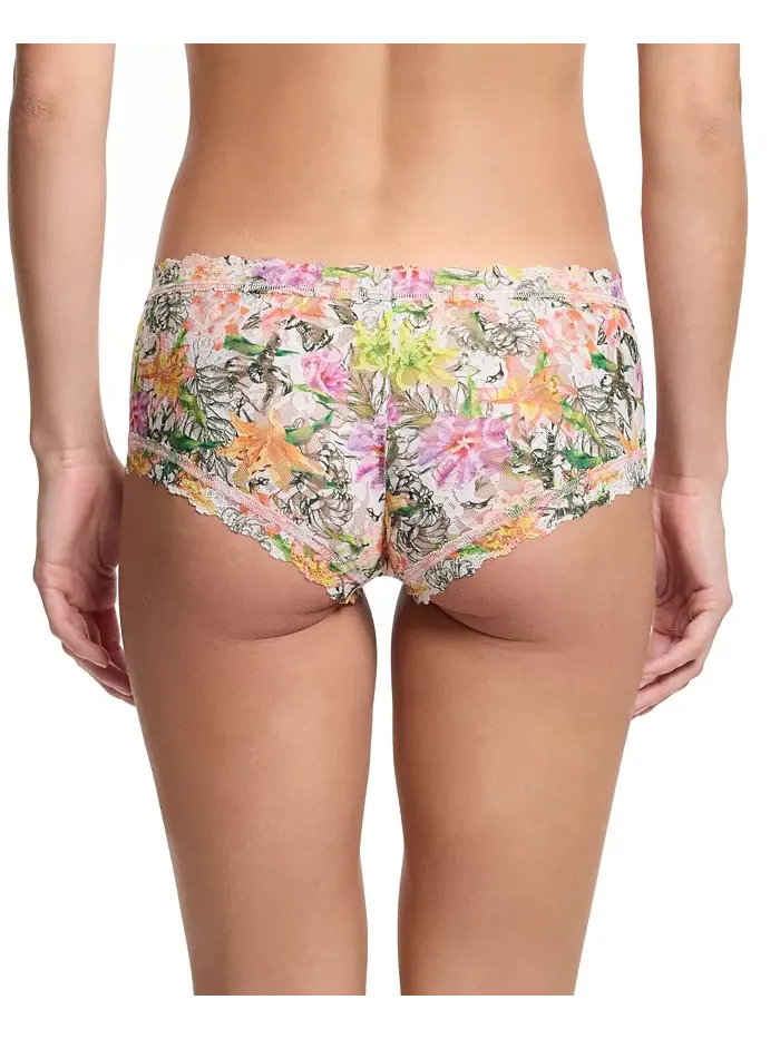Трусы Women's Printed Signature Lace Boyshort Hanky Panky — изображение 2 из 5, белый