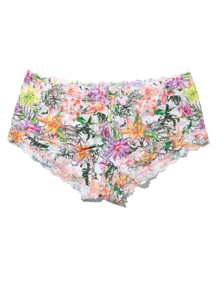 Трусы Women's Printed Signature Lace Boyshort Hanky Panky — изображение 4 из 5, белый