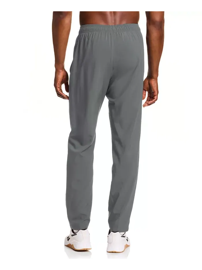 Мужские брюки Regular-Fit из ткани полотняного переплетения Reebok — изображение 2 из 3, серый