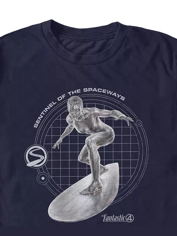Мужская футболка Fantastic 4 First Steps Silver Surfer Fifth Sun — изображение 3 из 3, синий