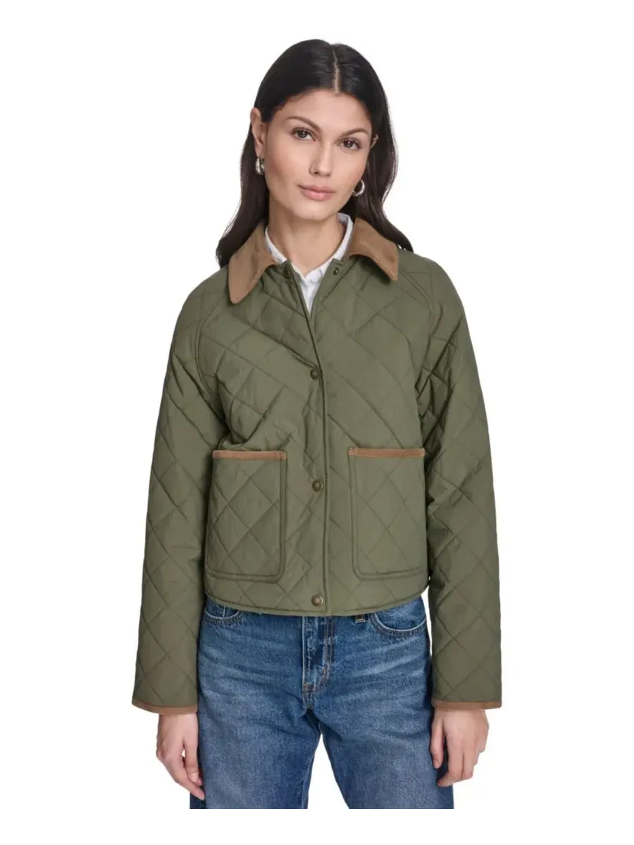 Женская куртка Diamond Quilted Levi's — изображение 2 из 5, оливковый