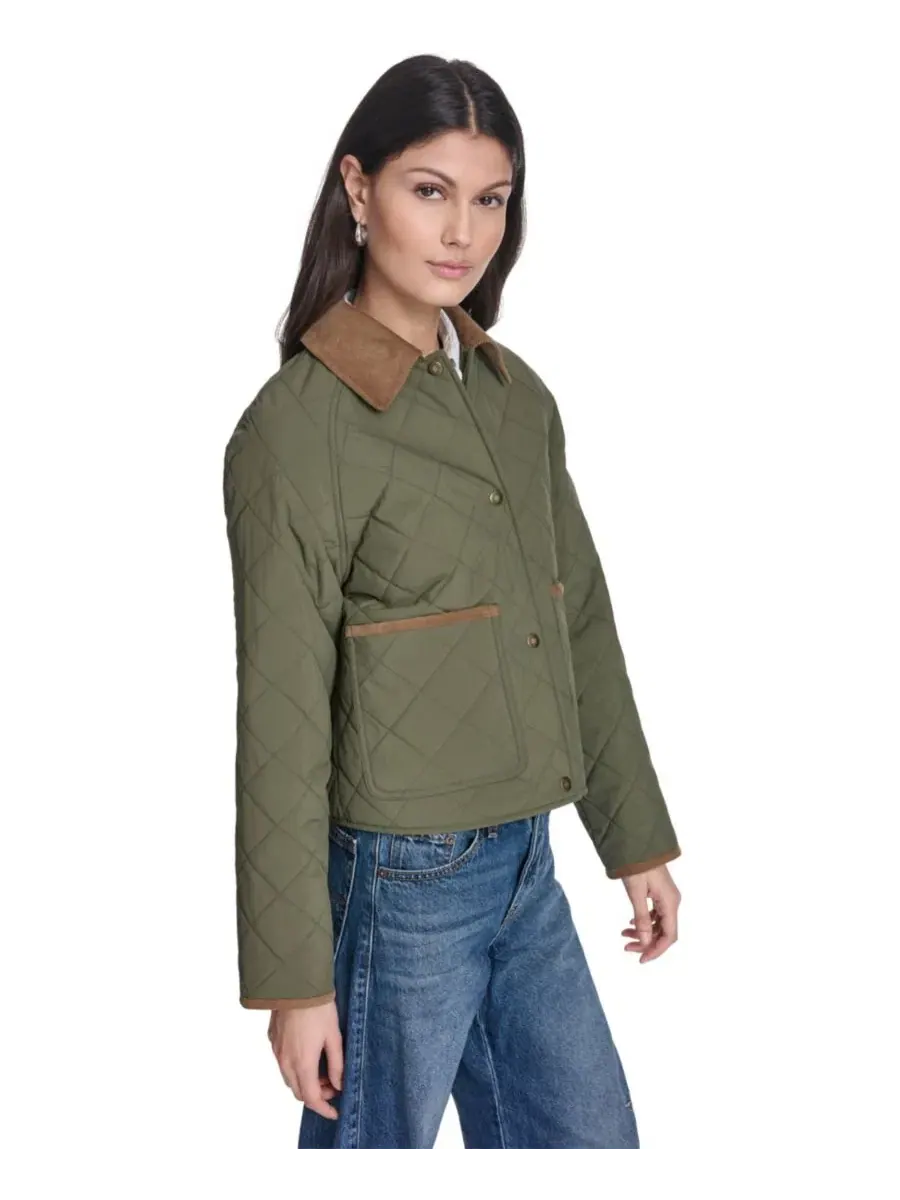 Женская куртка Diamond Quilted Levi's — изображение 3 из 5, оливковый